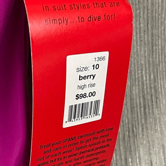 SPANX High Rise Core Control Bikini Bottom in Berry‎ Size 10 NWT - Picture 9 of 9